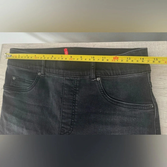 Spanx Vintage Wash Black Denim Jean Legging Jegging Size Medium - Picture 6 of 9